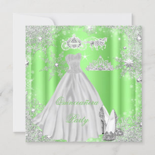 Invitation Quinceanera 15ème Cinderella Lime fête d'anniversa