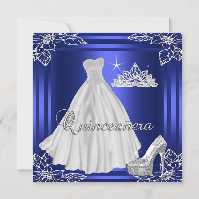 Invitation Quinceanera 15ème Elite Élégante fête d'anniversai (Devant)