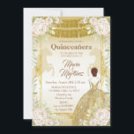 Invitation Quinceanera Anniversaire mexicain blanc et or<br><div class="desc">Quinceanera White and Gold Mexican Birthday InvitationMis Quince Anos,  15e anniversaire,  

Quinceanera Anniversaire mexicain blanc et or</div>