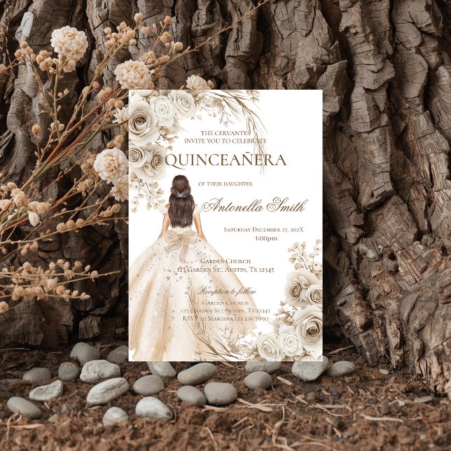 Invitation Quinceanera Bohème (Créateur téléchargé)