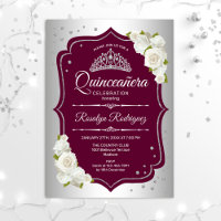 Quinceanera - Bourgogne argentée