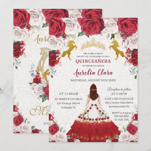 Invitation Quinceañera Charro Robe Princesse Chevaux de la Co