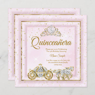 Invitation Quinceanera Cinderella Blush Rose Carrier 2