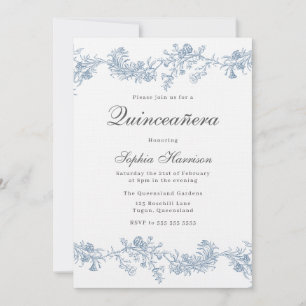 Invitation Quinceanera classique vintage