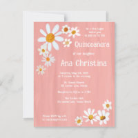 Quinceañera Cute Daisy Bouquet peint à la main sur