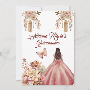 Invitation Quinceanera de Boho Rose