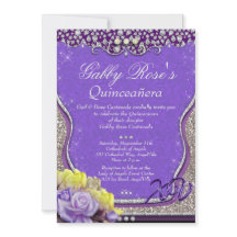 Quinceañera en diamant violet et doux 16