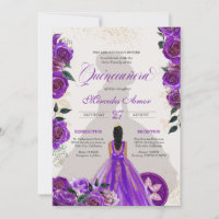 Quinceanera Fancy Purple Floral Ouest Charro