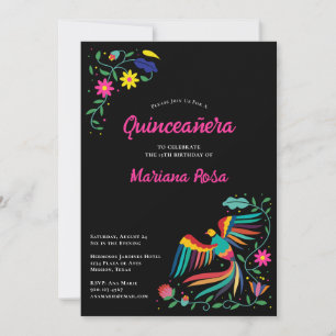 Invitation Quinceanera Fiesta Mexicaine Florale Anniversaire