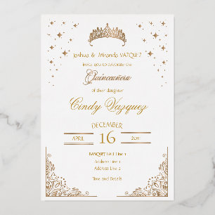 Invitation Quinceanera Foil