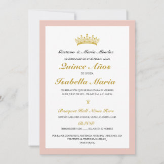 Invitation Quinceanera Invitacion espagnol