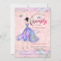 Quinceanera Iridescente Blush Rose Dancing Girl