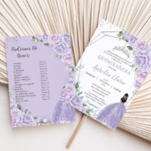 Quinceañera lilas violettas Floral 15 Años Padrino