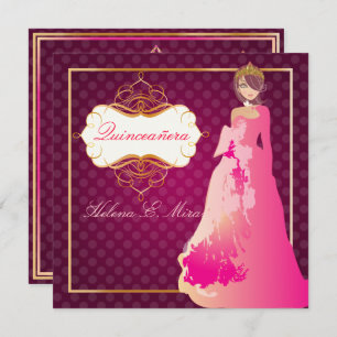 Invitation QUINCEANERA/QUINCE ANOS PRINCESSE/DO-IT-YOURSELF c