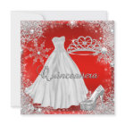 Quinceanera rouge 15ème Elite Élégante fête d'anni