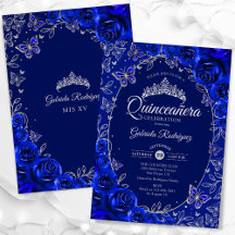 Quinceanera Royal Blue Silver