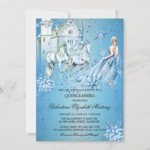 Invitation Quinceanera Winter Wonderland Princesse
