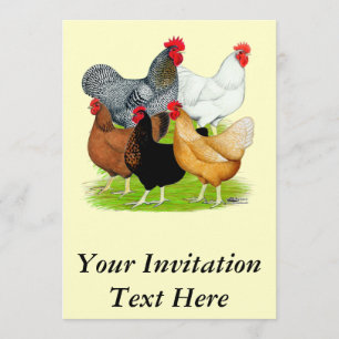 Invitation Quintette de poulet liée au sexe
