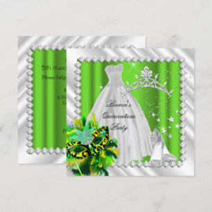 Invitation Quinze ans de la Lime Verte Masquerade Party