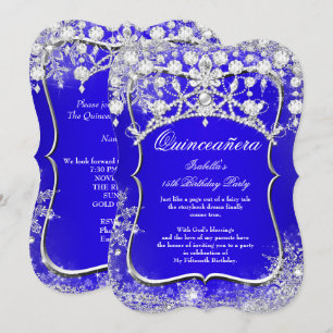 Invitation Quinze Ans de Royal Blue, Hiver Enchanté