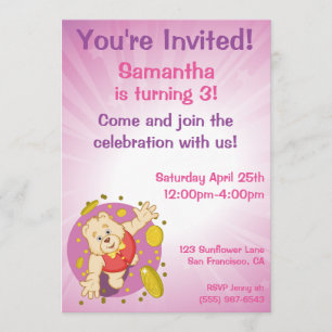 Invitation Quizzy Bear