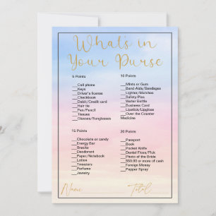 Invitation Quoi de neuf dans votre sac Pastel Clouds Fête des