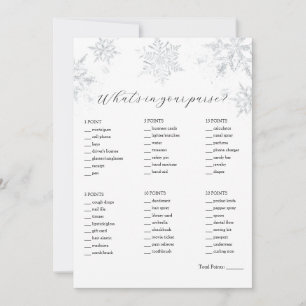 Invitation Qu'y a-t-il dans votre jeu de douche à sac