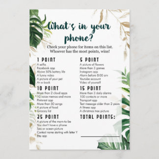 Invitation Qu'y a-t-il dans votre téléphone Safari Baby showe