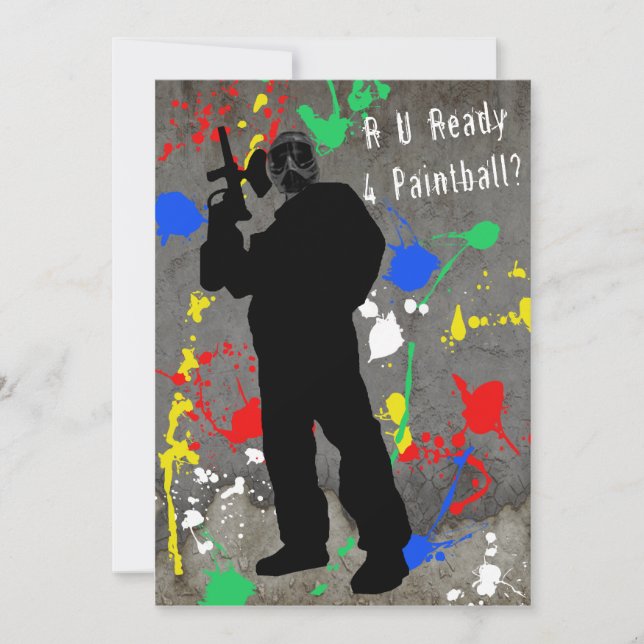 Invitation R U préparent le Paintball 4 ? (Devant)