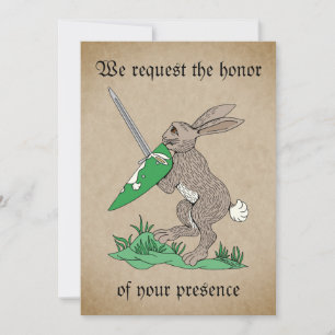 Invitation Rabbit de guerrier médiéval