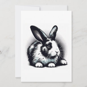 Invitation rabbit drawing