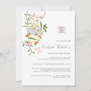 Invitation Rabbit et oeufs floraux Pâques Vibe Ouverture de l