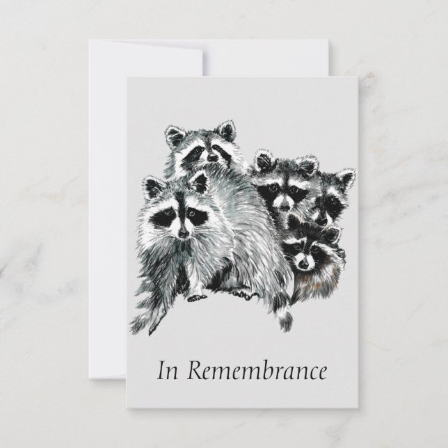 Invitation Raccoons de service Memorial personnali (Devant)