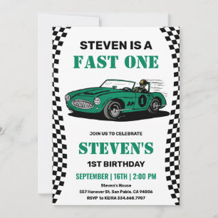 Invitation Race Car Boy 1er Anniversaire