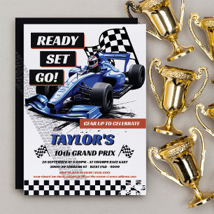Invitation Race Car Formule Un Anniversaire