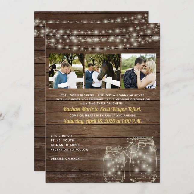 Invitation Rachel - Modification client 2 (Devant / Derrière)