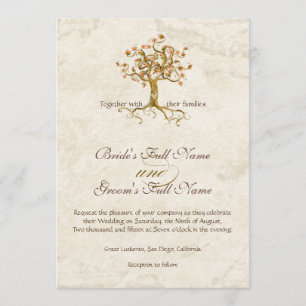 Invitation Racines de strudel et d'arbre Antiqued
