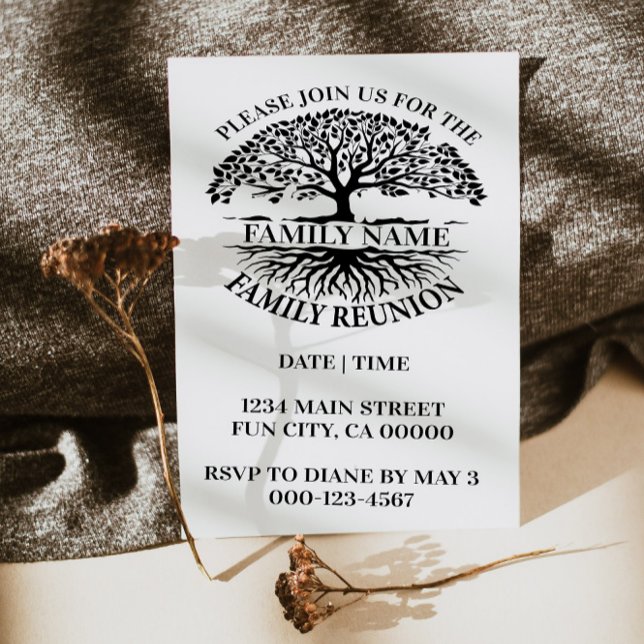 Invitation Racines familiales Réunion Famille Arbre familial  (Créateur téléchargé)