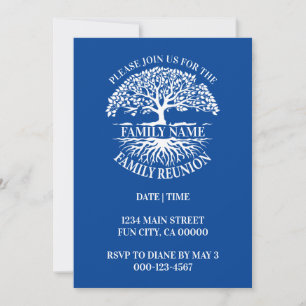 Invitation Racines familiales Réunion Famille Arbre familial 