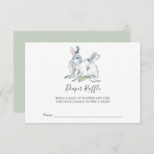 Invitation Raffin de couche de Baby shower de lapin