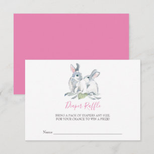 Invitation Raffin de couche de Baby shower de lapin