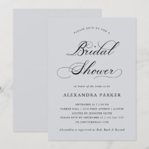 Invitation Raffiné   Calligraphie sur la Fête des mariées gri