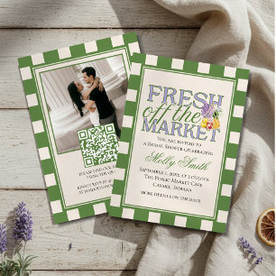 Invitation Rafraîchement de mariage à carreaux tout droit du
