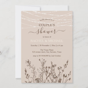 Invitation Rafraîchir Herbes Sauvages Terre Couples Floraux D