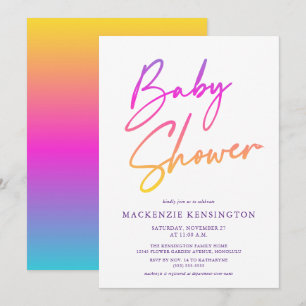 Invitation Rainbow Baby   Miracle Baby   Baby shower de scrip