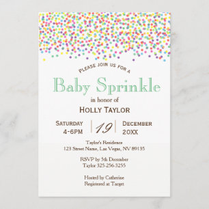 Invitation Rainbow Baby Sprinkle