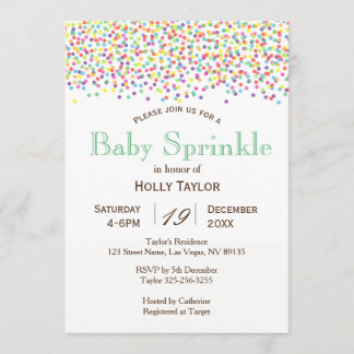 Invitation Rainbow Baby Sprinkle