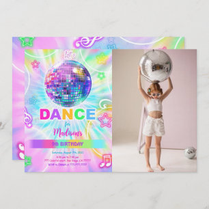 Invitation Rainbow Dance Anniversaire Photo