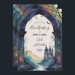 Invitation Rainbow Forest Castle Arch Pagan Handfasting<br><div class="desc">Ajoutez votre texte personnalisé à ce magnifique détail Rainbow Forest Castle Arch Pagan Handfasting Invitation design parfait pour votre événement spécial! N'oubliez pas de télécharger une copie numérique de votre invitation pour votre commodité!</div>