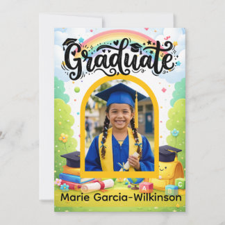 Invitation Rainbow Kindergarten Graduation